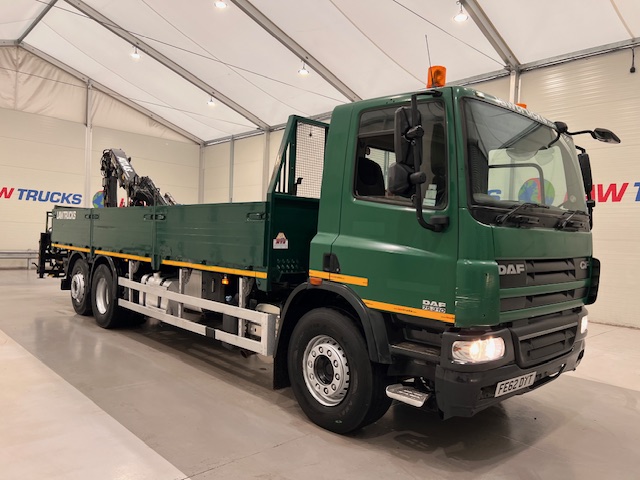 DAF CF75 310 6×2 Day Cab Dropside Crane