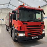 Scania P280 6×2 Rear Lift Flatbed with Crane - thumbnail