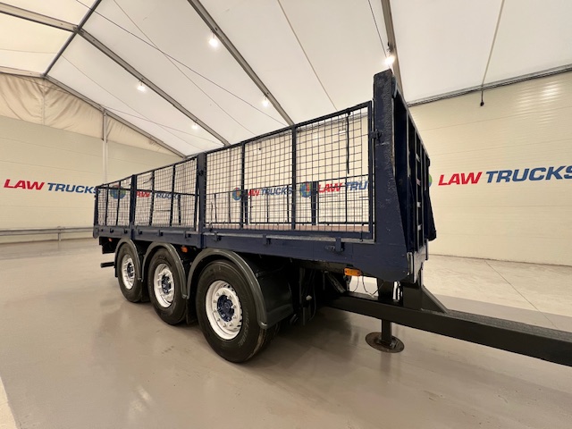 Wheelbase Tri Axle Flatbed Drawbar Trailer