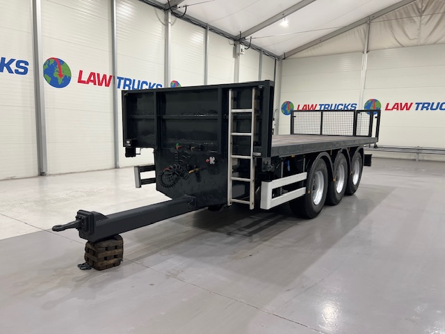 Montracon Tri Axle Flatbed Drawbar Trailer