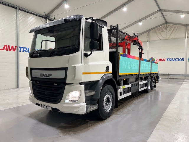 DAF CF 370 6×2 Rear Lift Dropside Brick Grab Manual
