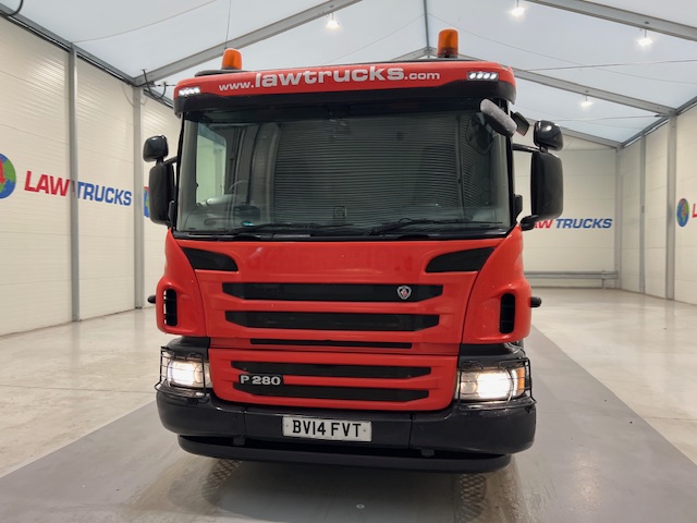 Scania P280 6×2 Rear Lift Flatbed with Crane