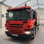 Scania P280 6×2 Rear Lift Flatbed with Crane - thumbnail