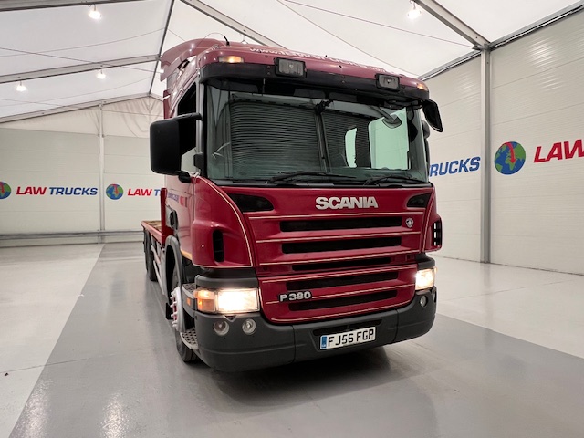 Scania P380 6×2 10 Tyre Rear Lift Sleeper Cab Flatbed