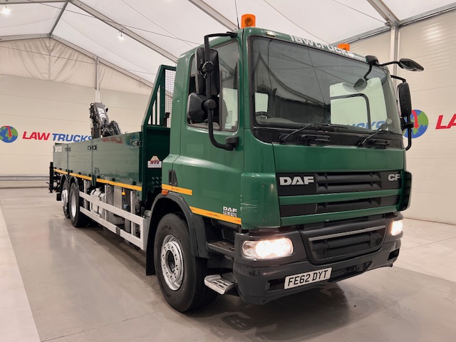 DAF CF75 310 6×2 Day Cab Dropside Crane