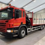 Scania P280 6×2 Rear Lift Flatbed with Crane - thumbnail