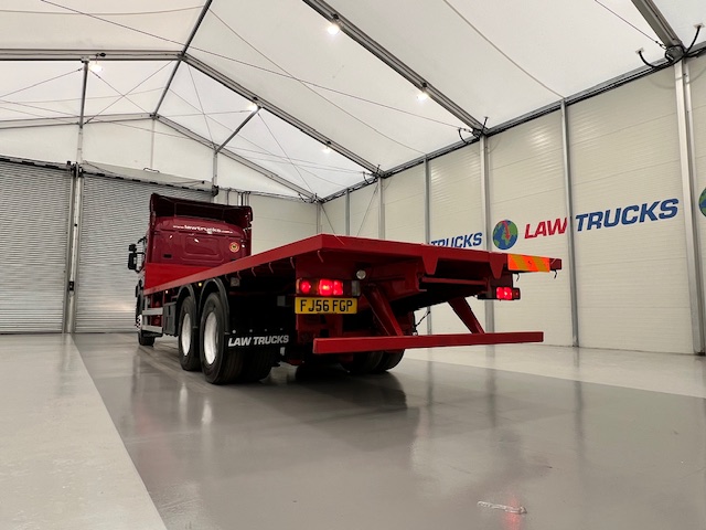 Scania P380 6×2 10 Tyre Rear Lift Sleeper Cab Flatbed