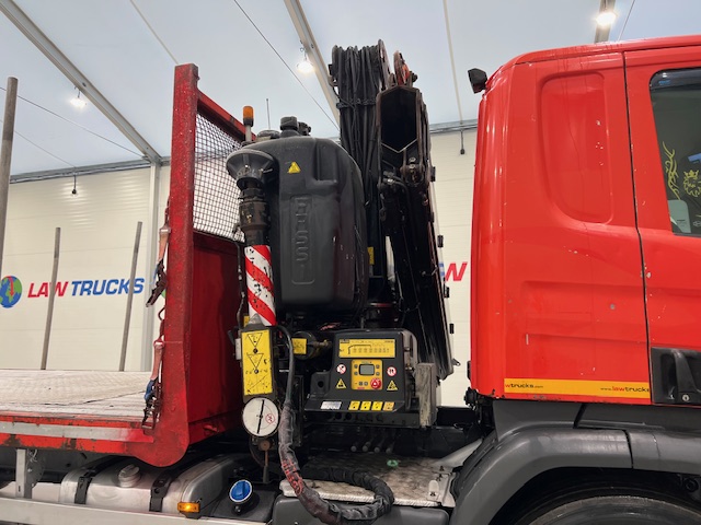 Scania P280 6×2 Rear Lift Flatbed with Crane