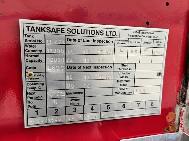 Scania P310 6×2 Rear Lift 20000 Litre Fuel Tanker