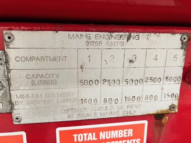 Scania P310 6×2 Rear Lift 20000 Litre Fuel Tanker