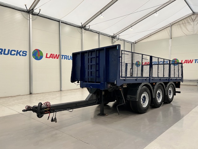 Wheelbase Tri Axle Flatbed Drawbar Trailer