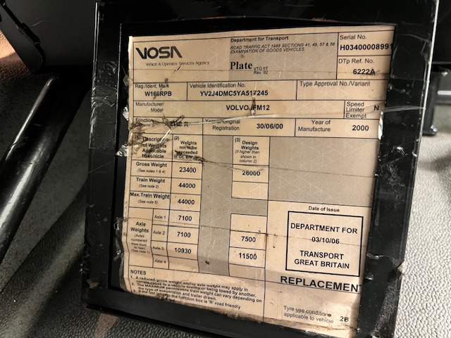 Volvo FM12 380 6×2 Midlift Tractor Unit Manual