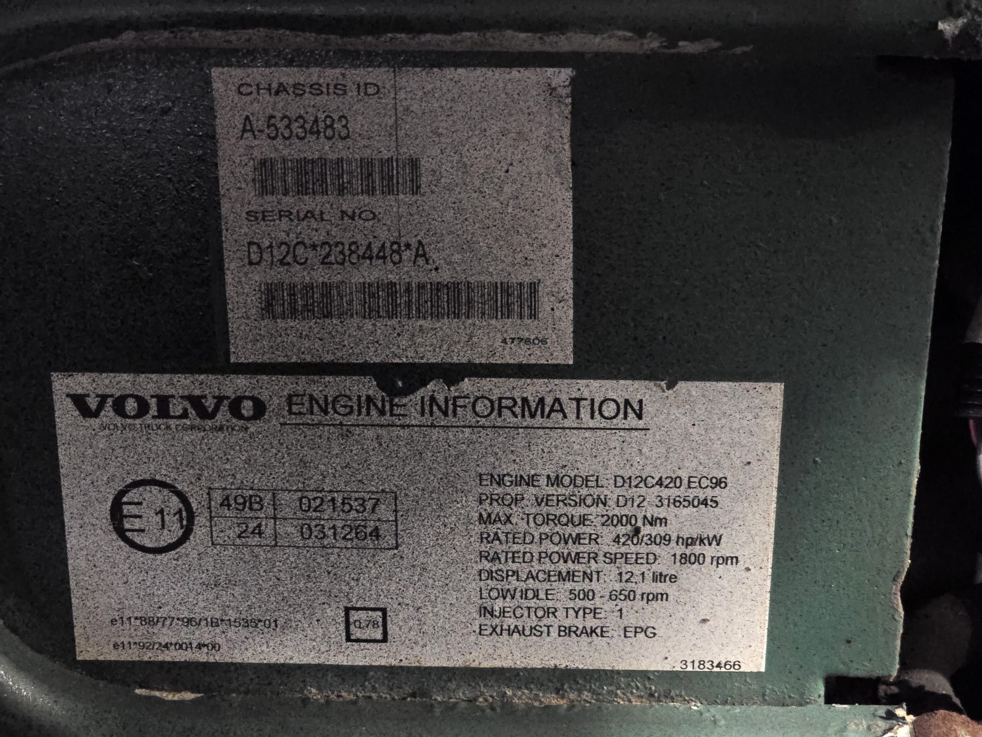 Volvo FM12 420 6×2 Midlift Tractor Unit Manual