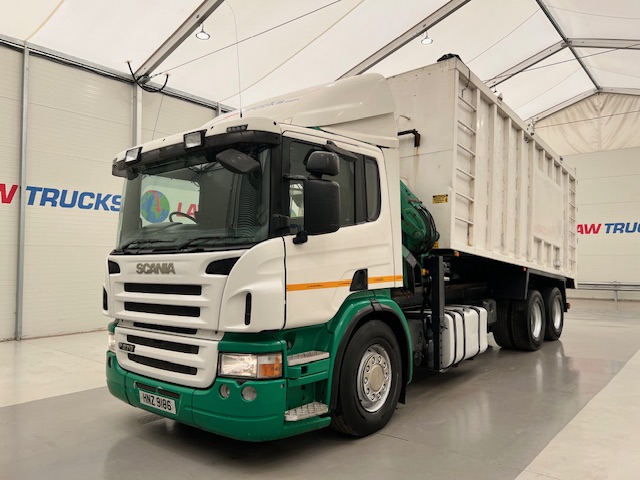 Scania P270 10 Tyre Day Cab Bulk Tipper with Crane