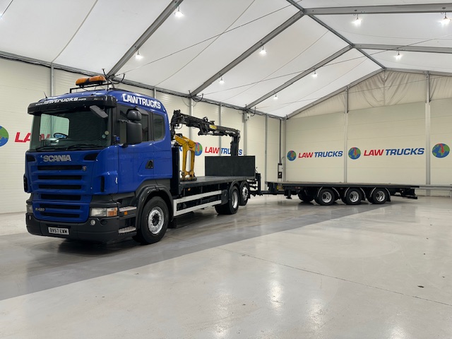 Scania R420 6×2 Rear Lift Brick Grab Drawbar