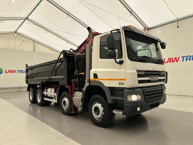 DAF CF85 410 8×4 Day Cab Steel Tipper Grab
