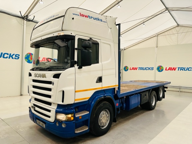 Scania R480 Rear Lift Sleeper Cab Flatbed Manual