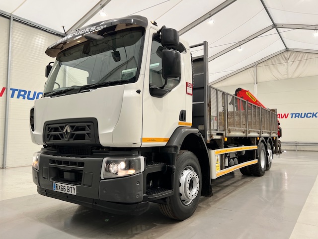 Renault C320 6×2 Day Cab Dropside with Crane