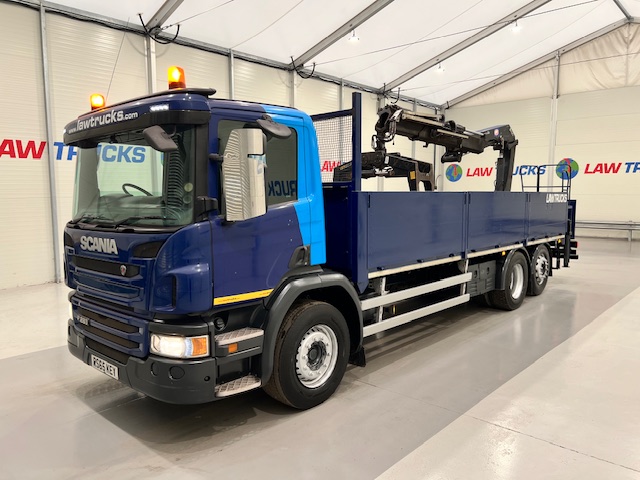 Scania P280 6×2 Rear Lift Dropside Brick Grab