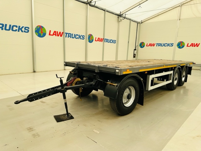 Fruehauf  Tri Axle Flatbed Drawbar Trailer