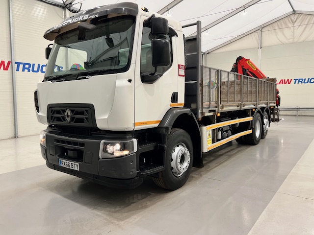 Renault C320 6×2 Day Cab Dropside with Crane