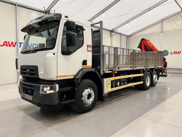 Renault C320 6×2 Day Cab Dropside with Crane