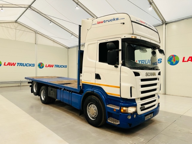 Scania R480 Rear Lift Sleeper Cab Flatbed Manual