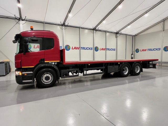 Scania P320 6×2 10 Tyre Rear Lift Flatbed