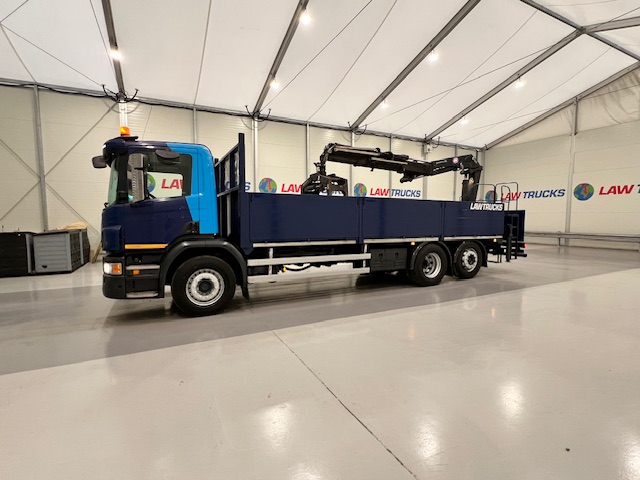 Scania P280 6×2 Rear Lift Dropside Brick Grab