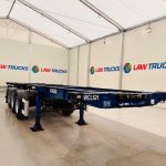 Montracon Tri Axle Sliding Skeletal Trailer BPW - thumbnail