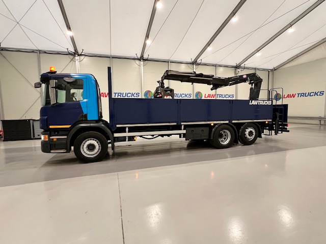 Scania P280 6×2 Rear Lift Dropside Brick Grab