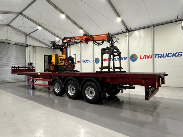 Montracon Tri Axle Flatbed Brick Grab Trailer
