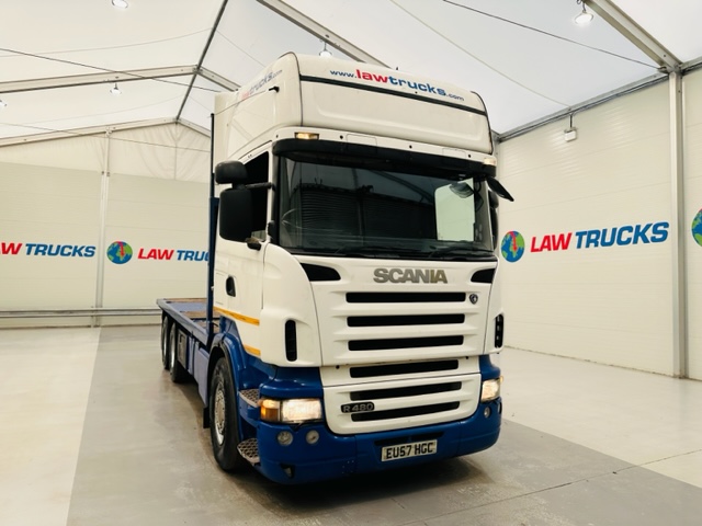 Scania R480 Rear Lift Sleeper Cab Flatbed Manual