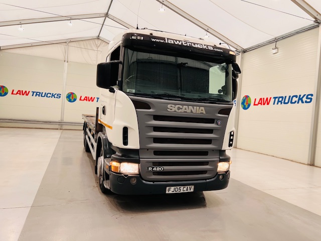 Scania R420 10 Tyre Rear Lift Flatbed