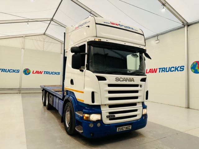 Scania R480 Rear Lift Sleeper Cab Flatbed Manual