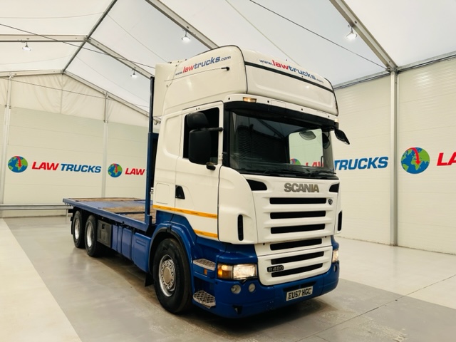 Scania R480 Rear Lift Sleeper Cab Flatbed Manual