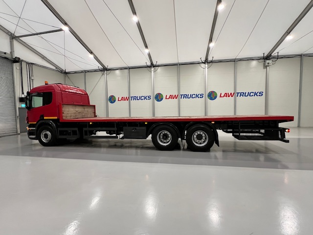 Scania P320 6×2 10 Tyre Rear Lift Flatbed