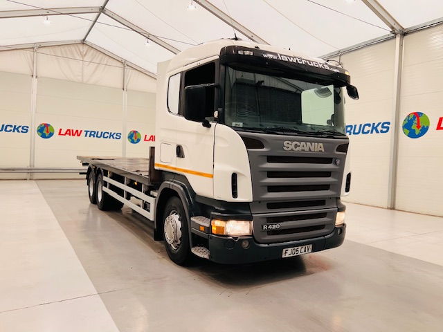 Scania R420 10 Tyre Rear Lift Flatbed