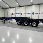 Dennison Tri Axle Sliding Skeletal Trailer BPW - thumbnail