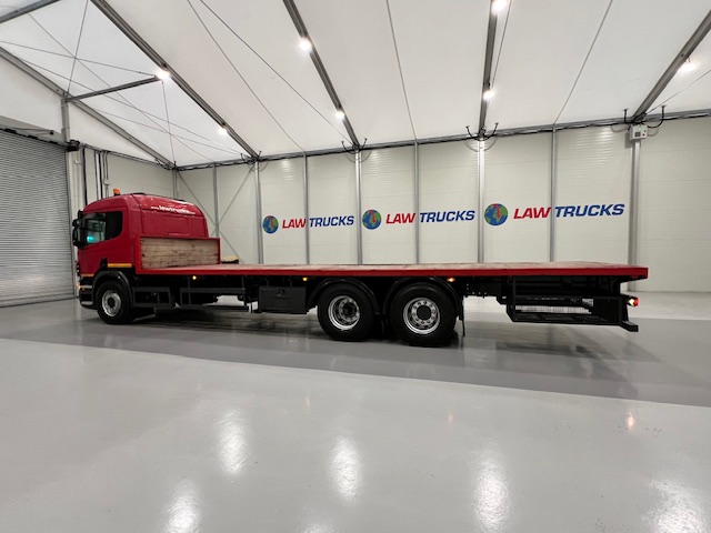 Scania P320 6×2 10 Tyre Rear Lift Flatbed