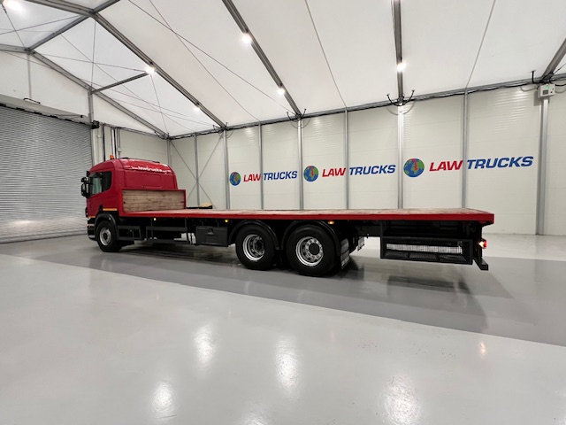 Scania P320 6×2 10 Tyre Rear Lift Flatbed