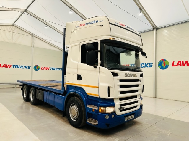 Scania R480 Rear Lift Sleeper Cab Flatbed Manual