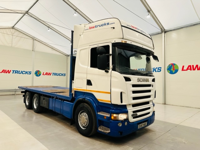 Scania R480 Rear Lift Sleeper Cab Flatbed Manual