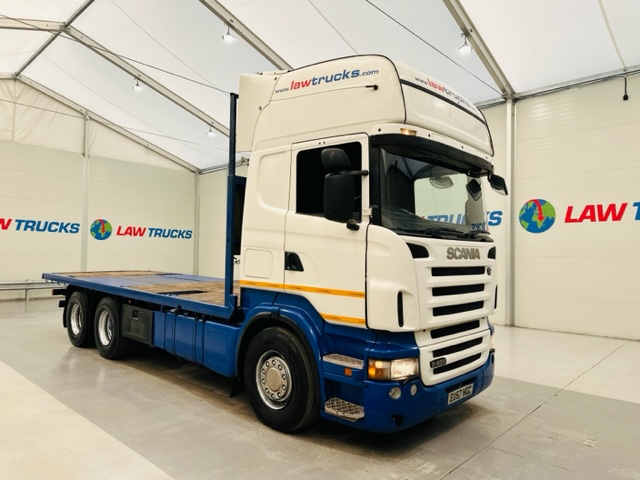 Scania R480 Rear Lift Sleeper Cab Flatbed Manual