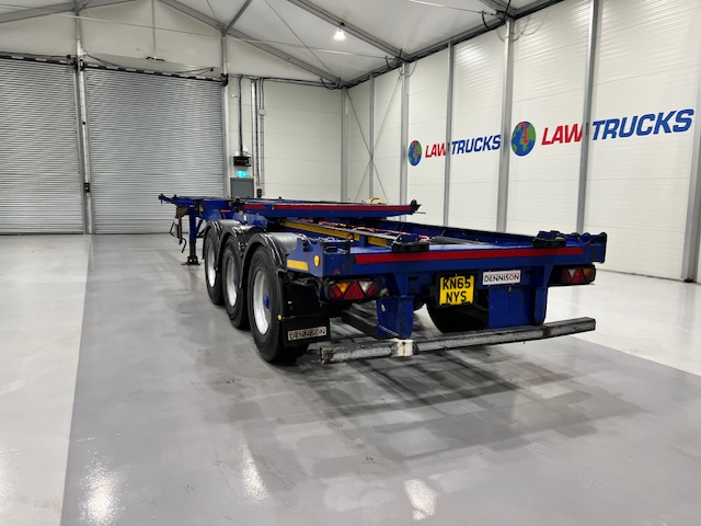 Dennison Tri Axle Sliding Skeletal Trailer BPW