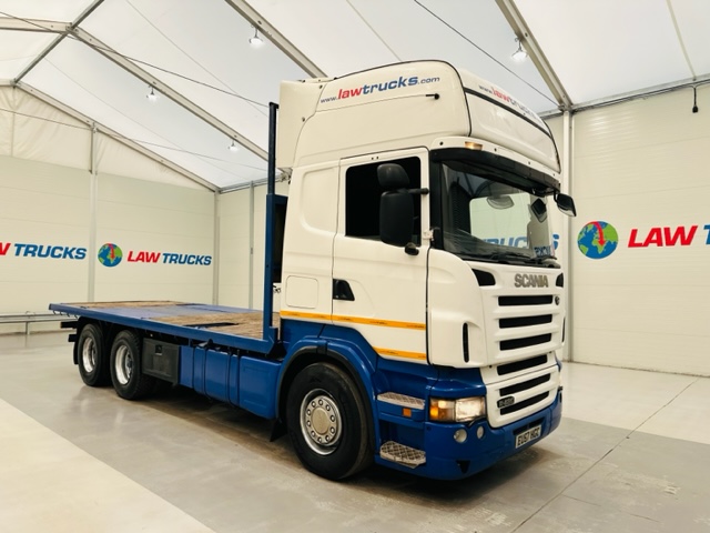 Scania R480 Rear Lift Sleeper Cab Flatbed Manual