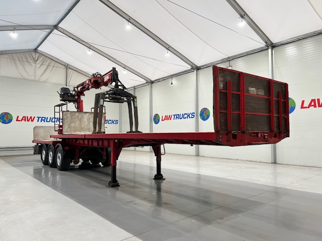 Corus Tri Axle Flatbed Brick Grab Trailer