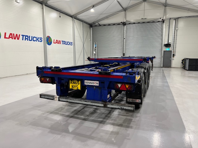 Dennison Tri Axle Sliding Skeletal Trailer BPW