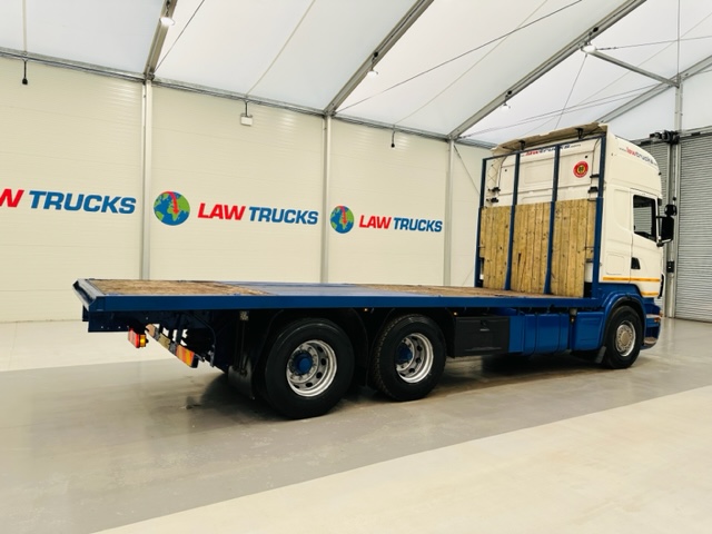 Scania R480 Rear Lift Sleeper Cab Flatbed Manual