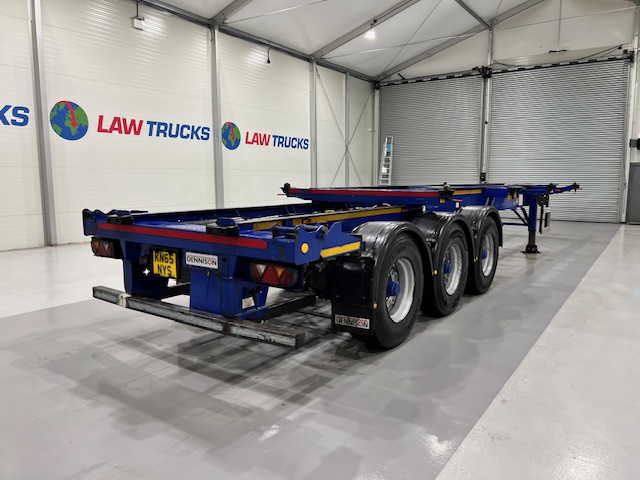 Dennison Tri Axle Sliding Skeletal Trailer BPW